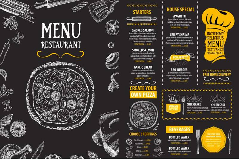 How to plan a menu for food and drinks in a restaurant?